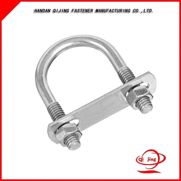 Carbon Steel Zinc Plated Galvanized U Shaped Bolt Stainless Steel OEM Pipe Clamp U-Bolt
