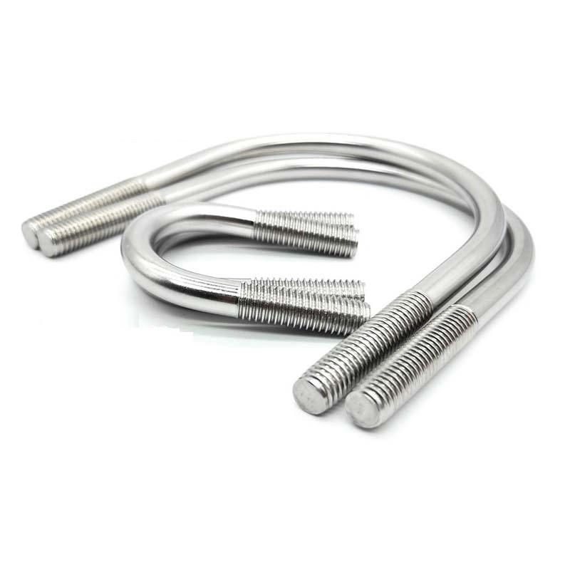 Custom Size Grade 8.8 Hot DIP Galvanized Stainless Steel SS316 U Type Shaped Lock Ubolt Pipe Clamp Square U Bolt for Truck