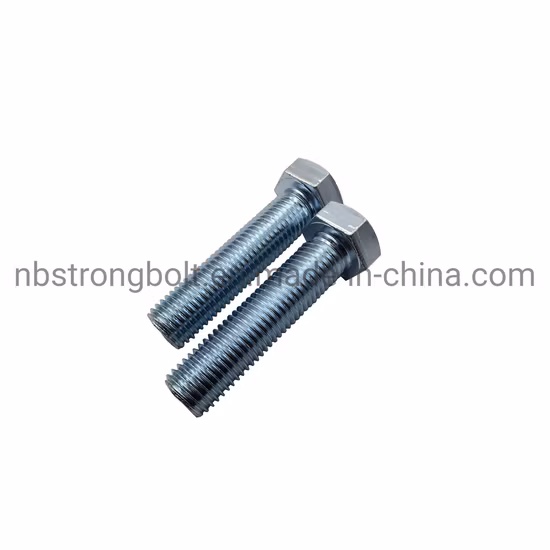 DIN933 M8 Hex Bolt with Zinc Plated