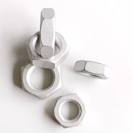 304 Stainless Steel DIN439 Fine Thread Hexagonal Nut