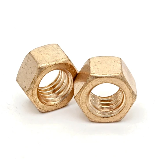 Hexagonal Brass M8 Silicon Bronze Hex Nuts